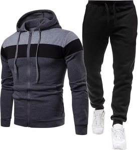 Men tracksuit with zipper <b>jacket</b> designed in basics cotton blended fabric offering comfort and style for gym <b>workout</b> and running - Product Image 1