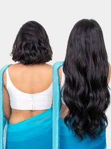 Premium Brand <b>Half</b> <b>Wigs</b> with Brazilian Remy Hair Natural Look Machine Double Weft Perm & All Colors Suitable Double Drawn Ends - Product Image 1