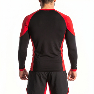 เสื้อแรชการ์ดแขนยาวสำหรับผู้ชาย UPF50+ เป็นมิตรกับสิ่งแวดล้อม เสื้อสำหรับกีฬาต่อสู้ แห้งเร็ว เหมาะสำหรับการฝึกซ้อม พร้อมบริการ OEM - Product Image 6