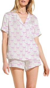 Pyjama doux pour femmes, pyjama court à manches courtes pour filles, ensemble 2 pièces, vêtements de nuit pour femmes - Product Image 2