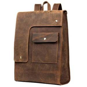 Sophisticated Vintage Leather Laptop <b>Backpack</b> <b>Waterproof</b> Anti-Theft Travel Rucksack Executive Bag LBP-0366 - Product Image 1
