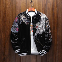 Vestes de luxe en toile réversibles à séchage rapide et respirantes pour hommes, style Sukajan Yokosuka, souvenir, printemps-automne, coupe standard ample