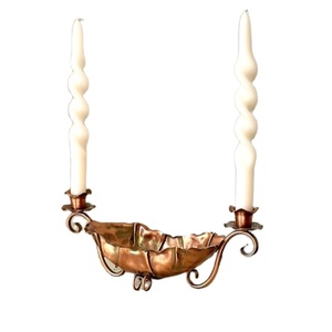 Modern Stylish Two Arm Candle Holder Copper Antique Design Best Selling Home <b>Decor</b> <b>Table</b> Top Used - Product Image 1