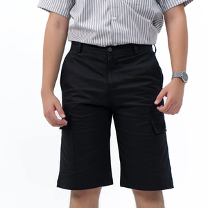 Shorts cargo en toile multi-poches noirs, entièrement personnalisables, fabriqués sur mesure, pour adultes, nouvelle collection 2026, produit tendance - Product Image 1