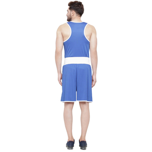 Conjuntos de Boxeo de Artes Marciales de Buena Calidad, Traje de Entrenamiento Color Azul, Tejido de Poliéster Transpirable y Duradero, Ropa de Combate - Product Image 2