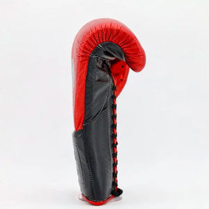 Gants de boxe personnalisés No Boxing No Life en cuir véritable de haute qualité pour l'entraînement et le sparring, avec fermeture auto-agrippante et lacets, doigts entièrement couverts - Product Image 5