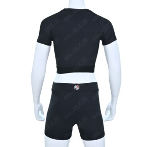 Ropa Deportiva de Yoga para Mujer con Logotipo Personalizado, Conjunto de 2 Piezas por Encima de la Rodilla, Tops Cortos, Secado Rápido y Transpirable - Product Image 3