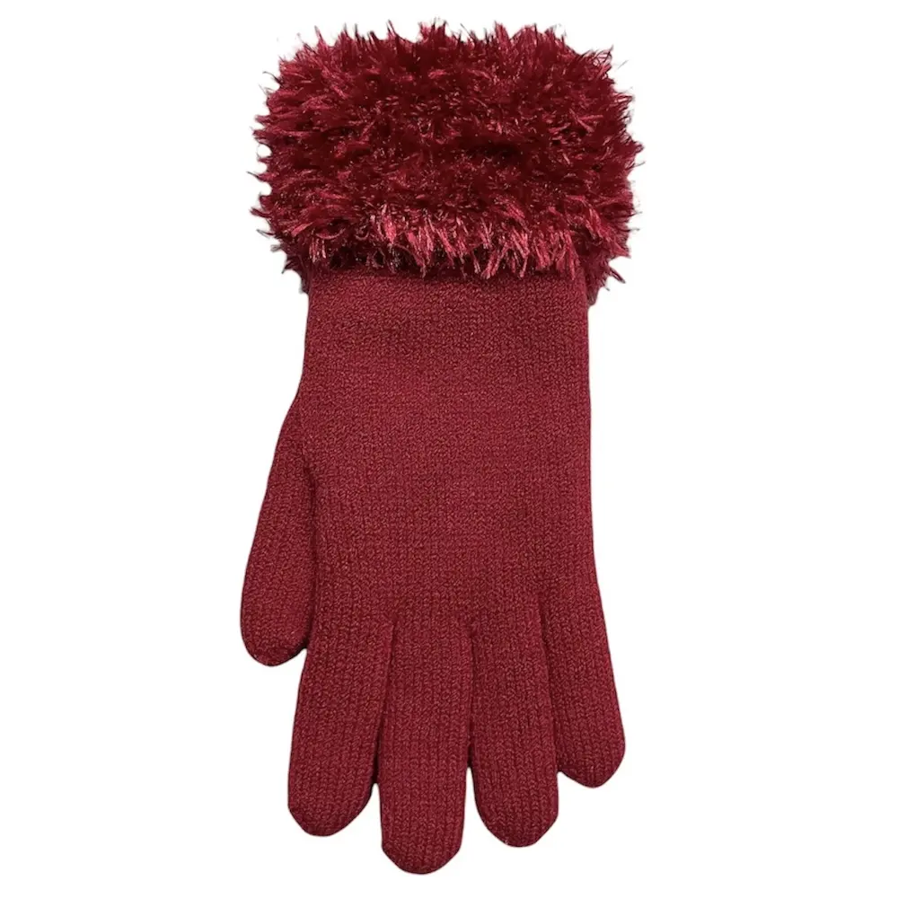 feather cuff gloves for women