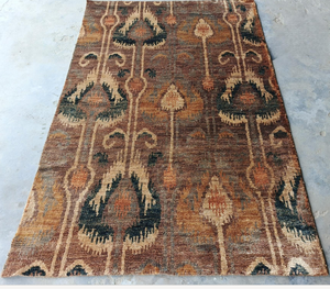 Handmade 100% Jute Area Rug Traditional Floral Pattern Decorative Floor <b>Carpet</b> for Living Room Bedroom Home Decor - Product Image 5