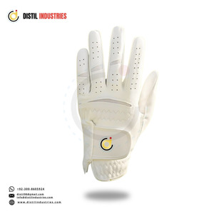 Vente Flash Direct Usine DISTIL INDUSTRIES Gants de Golf Personnalisés en Cuir Cabretta Respirants Doux Confortables Fermeture Auto-agrippante - Product Image 1