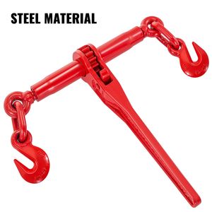 Confezione da 2 9,215 libbre rosse carico di lavoro sicuro G70 ganci 3/8 \ "-1/2 \" leganti a cricchetto grado 70-80 catene per il traino del tirante - Product Image 3