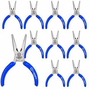 LUMINEX IMPEX LUB=113 <b>Long</b> <b>Nose</b> Stainless Steel Lightweight Smooth Work Jewelry Making Polishing Pliers for Bracelet Making DIY - Product Image 1