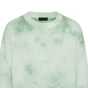 Unisex Crew Neck <b>Tie</b>-Dye Knitted Pullover Regular Fit Casual Spring Wear - Product Image 5