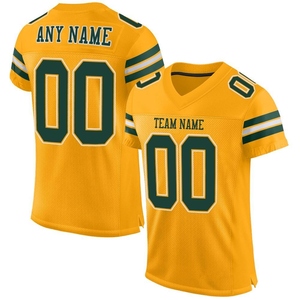 Vente en gros directe OMMIZ INDUSTRY Maillot de football authentique personnalisé noir et jaune à motif 3D - Product Image 2