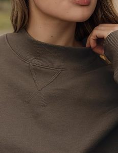 Conjunto de Ropa Holgada para Mujer, Estilo Casual para Otoño, Sudadera y Pantalones Cortos, Resistente al Viento, Hombros Caídos, Corte Holgado, Traje de 2 Piezas - Product Image 4