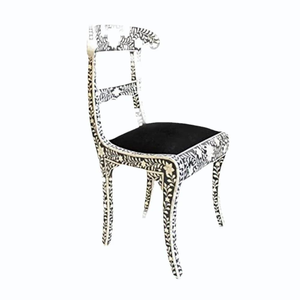 Silla de Salón Moderna con Incrustaciones de Hueso, Ecológica, para Uso en Dormitorios de Hotel, Diseño Personalizado, Muebles Hechos a Mano, Artesanía Natural - Product Image 4