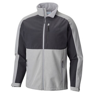 Veste en polaire noire à col montant, fermeture éclair, coupe-vent, décontractée, pour l'extérieur, automne, coupe régulière, couleur unie, en polyester - Product Image 3