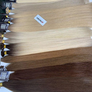 Extensions de cheveux à pointe plate, couleur unie, super double drawn, cheveux vierges vietnamiens, expédition mondiale, prix d'usine - Product Image 1