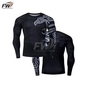 Camiseta de compresión Rashguard de manga larga personalizada para surf, MMA, BJJ, Jiu Jitsu, diseña tu propio logo, ropa de artes marciales sublimada de alta calidad - Product Image 4