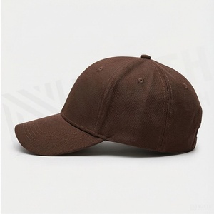 Brown 6-Panel <b>Baseball</b> <b>Cap</b> Unisex Cotton Twill Fitted Casual Hat Solid Color Adult Size 58-60CM - Product Image 3