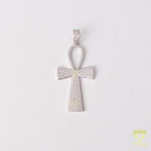 Collar con Colgante de Cruz Pequeña Premium con Elegante Detalle de Moissanita - Product Image 5
