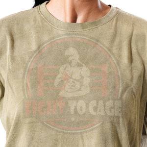 Nueva Llegada: Camiseta Vintage con Logo Personalizado, Lavado Ácido, para Mujer, Oversize, Hombros Caídos, Estilo Urbano, Algodón Lavado, Efecto Desgastado - Product Image 6