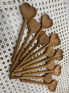 Eco Friendly Wooden <b>Spoons</b> Custom Logo Engraving Handmade Kitchen Tools Wholesale Supply - Product Image 3