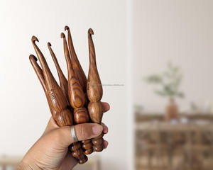 Juego de Agujas de Tejer de Madera Hechas a Mano, Calidad Premium, Ecológicas, Ergonómicas, Duraderas, Cómodas, Regalo Ideal para Amigos - Product Image 3