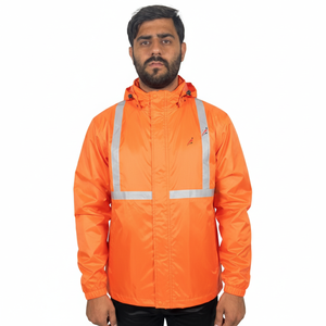 Chaqueta cortavientos deportiva impermeable y resistente al viento OEM en oferta, chaqueta con capucha y cremallera para hombre - Product Image 1