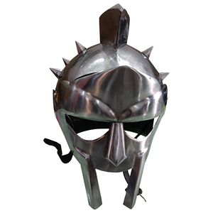 หมวกนักรบโรมัน กลาดิเอเตอร์ เหล็กกล้าอ่อน ป้องกันเต็มหน้า สำหรับคอสเพลย์ ชุดแสดงประวัติศาสตร์ ของสะสม และของตกแต่งบ้าน - Product Image 5