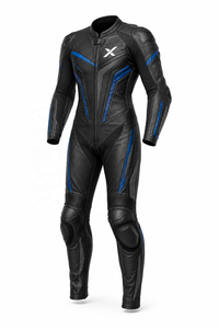 X Kangaroo One-Piece Leather Motorcycle <b>Suit</b> | Black Blue <b>Red</b> | X Logo | OEM ODM Manufacturer | Premium Design - Quality | - Product Image 1