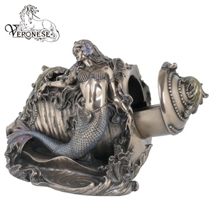 DISEÑO VERONESE-CAJA DE Abalorios DE SIRENA Y CONCHA-ARTESANÍA DE RESINA DE DECORACIÓN DEL HOGAR - Product Image 2