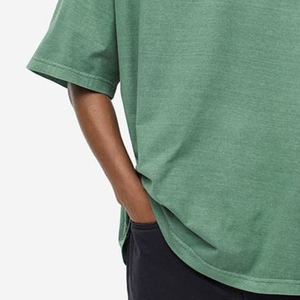 เสื้อยืดคอกลมแขนสั้นสีเขียวล้วนไซส์ใหญ่พิเศษสำหรับผู้ชาย พิมพ์ลายด้านหน้า สไตล์ลำลอง แนวศาสนา ผ้าฝ้าย ระบายอากาศได้ดี ไม่ยับง่าย ขายส่ง - Product Image 5