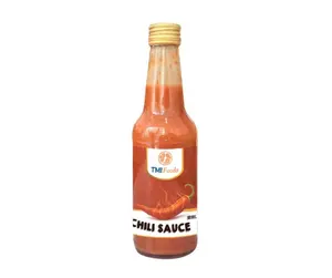 Oferta especial Mejor venta Estándar internacional Etiqueta privada HOT CHILLI SAUCE Botella de vidrio de 330g