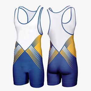 ชุดนักมวยปล้ำแบบสแปนเด็กซ์/โพลีเอสเตอร์ ทนทาน กันลื่น ยืดหยุ่น แห้งเร็ว ระบายอากาศได้ดี ชุดทีม USA สำหรับนักมวยปล้ำมืออาชีพ แบบสั่งทำได้ - Product Image 1