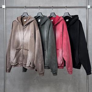 เสื้อฮู้ดผู้ชายสีเทาอ่อน ผ้าฝ้าย 100% เฟรนช์เทอร์รี่ แขนยาว ทรงปกติ พิมพ์ลายสีพื้น ใส่ได้ในฤดูใบไม้ผลิ - Product Image 3