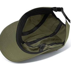 Olive Green 6-Panel Snapback <b>Cap</b> Unisex Adjustable Solid Color Casual Denim <b>Winter</b> Outdoor Front Panel Washed Hat - Product Image 6
