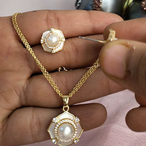 Ensemble de pendentifs en perles d'eau douce, ensemble de perles élégant, fabricant en gros - Product Image 2