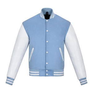 Chaqueta Varsity de Satén Personalizada para Hombre, Hecha en Pakistán, de Cuero Genuino, Transpirable, Talla Grande, Estilo Vintage, Chaqueta Universitaria de Béisbol - Product Image 1