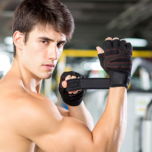 Men's Women's Half-Finger Leather Gym Fitness <b>Training</b> Breathable Non-Slip Weightlifting <b>Gloves</b> Outdoor Wholesale - Product Image 6