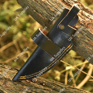 Funda de Cuero de Vaca Grueso de Primera Calidad Cosida a Mano para Cuchillo, con Logotipo Personalizado, para Llevar en el Cinturón, para Cuchillos de Hoja Fija, Supervivencia al Aire Libre, Camping, Venta al Por Mayor - Product Image 3