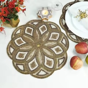 Elegantes Manteles Individuales Decorativos Bordados con Cuentas, Manteles Individuales Modernos con Bordado de Cuentas para la Mesa - Product Image 5