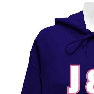 Sweat-shirt à capuche Jack & Jill pour femmes, motif lettre, bleu marine, décontracté, chaud, vêtements en gros, neuf - Product Image 3