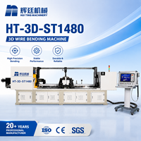 Mesin Pembengkok Kawat Baja Stainless Otomatis Penuh 14-Axis 3D CNC Double Head dengan Produktivitas Tinggi Huiting