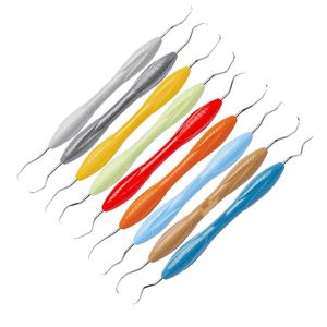 Kit d'hygiène dentaire Gracey Curette 9 pièces |   Poignées en silicone Ergo Sense de qualité supérieure |   Scalpels chirurgicaux réutilisables de qualité médicale pour le détartrage - Product Image 2