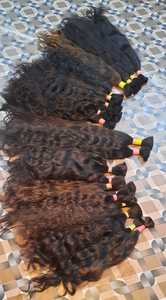 Extensions de cheveux humains longs et raides brun naturel, 100% qualité supérieure, très tendance, pour un look élégant en toutes occasions - Product Image 4