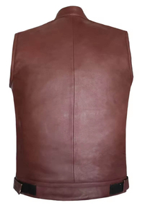 Gilet personnalisé pour homme en polyester sans manches, coupe-vent, imperméable, réversible, pour moto, hiver, décontracté, vêtement d'extérieur pour motard, OEM ODM - Product Image 4