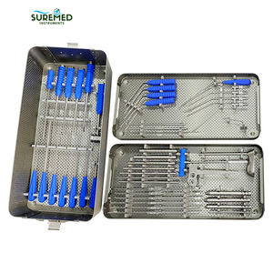 Herramientas manuales de acero inoxidable para columna vertebral UBE - Juego de instrumentos endoscópicos biportales unilaterales con estuche - Product Image 1