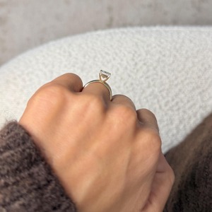 Engagement Ring Women's Emerald Cut Diamond 18K Solid Gold Prong Setting Classic Style - Product Image 3