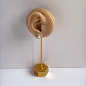 Sparkly Moissanite 1CT Round Cut Diamond Stud Earrings Streetwear Punk Stud Pushback 925 Sterling Silver Fine Proposal Gift - Product Image 4